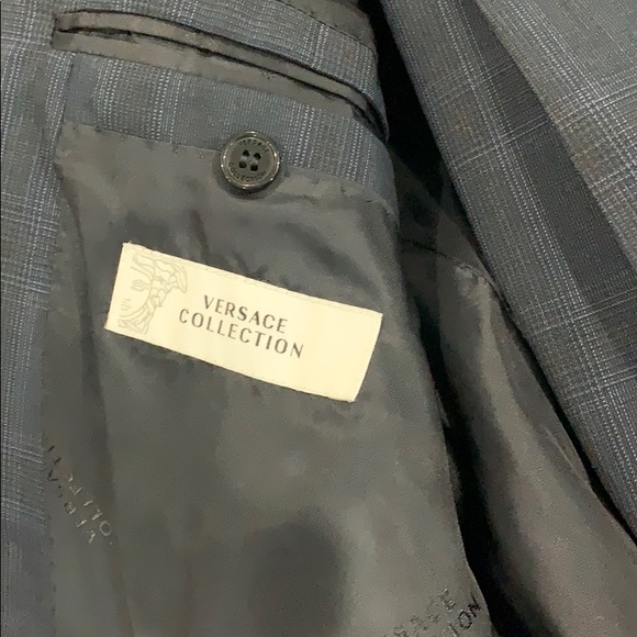 Versace slim fit men’s 2pc Suit waist 34 unhemmed - Picture 4 of 5